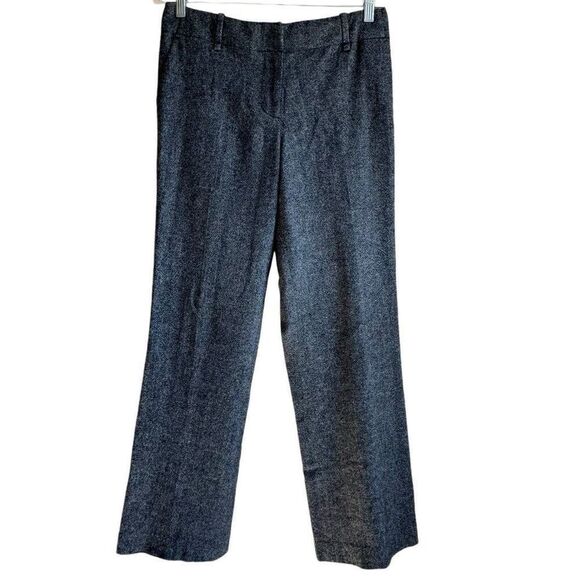 Ann Taylor Gray Trousers Pants Career Work Lined Size 4 Wool Blend Straight Leg - Picture 1 of 9